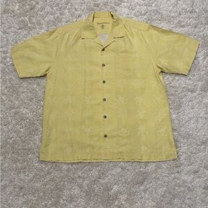 Tommy Bahama Light Yellow Embroidered Shirt
